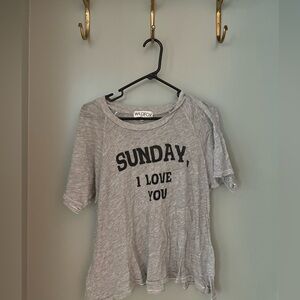 Sunday, I love you shirt